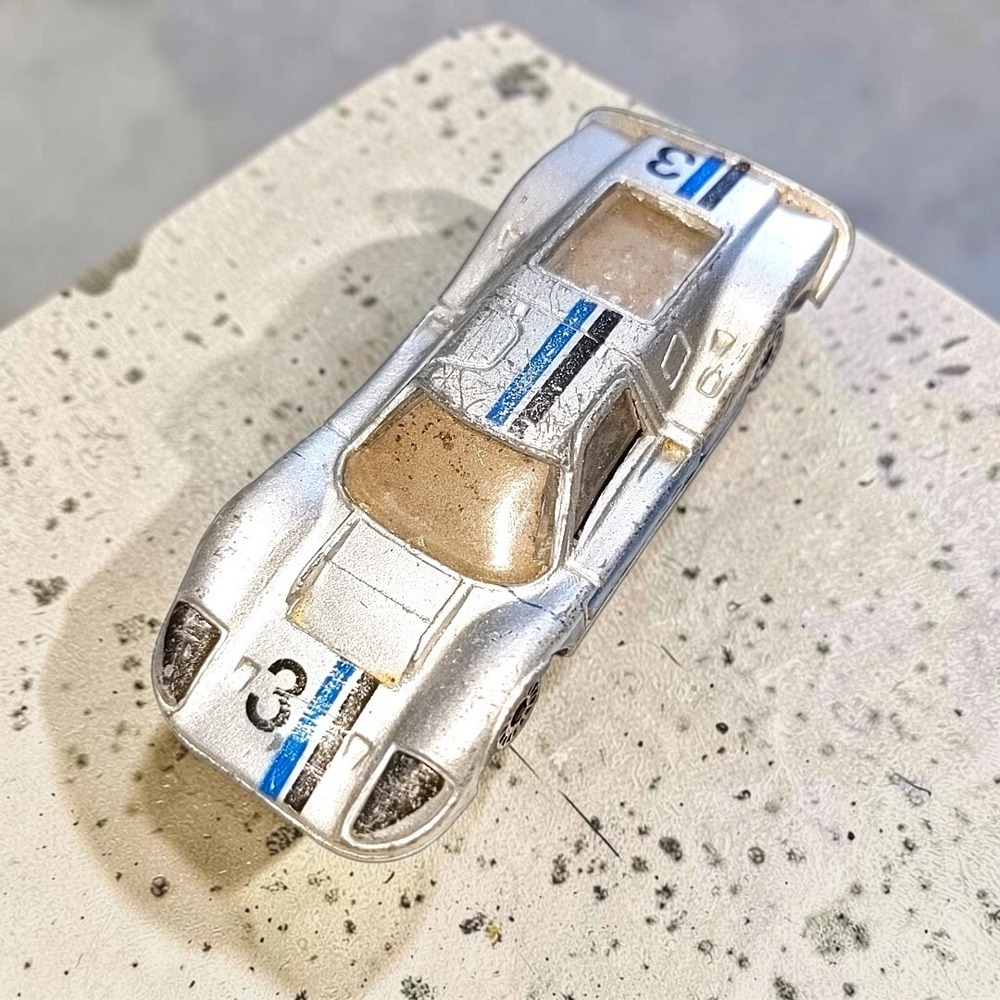 VTG 70s Yatming Ford MK IV D53 Silver Le Mans Race Car 164 Diecast Toy Hong Kong